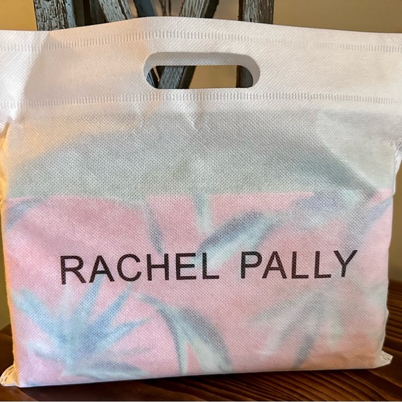 NWT Rachel Pally foldable faux leather clutch. - tropical fabric pink/mint green - Picture 6 of 10